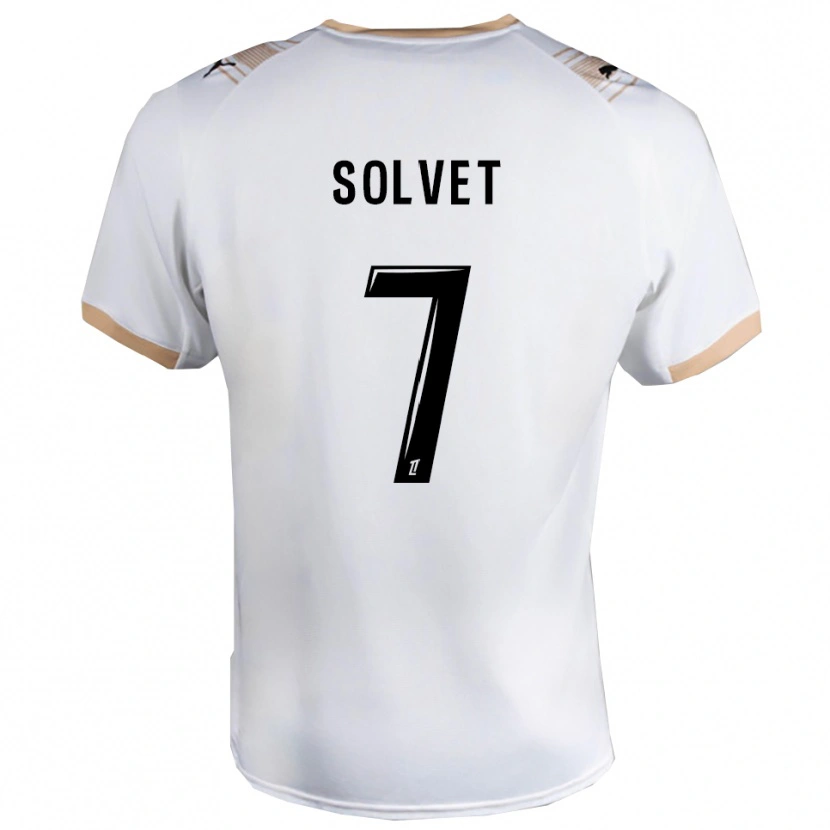Danxen Kvinder Anddrys Solvet #7 Hvid Sort Udebane Spillertrøjer 2025/26 Trøje T-Shirt