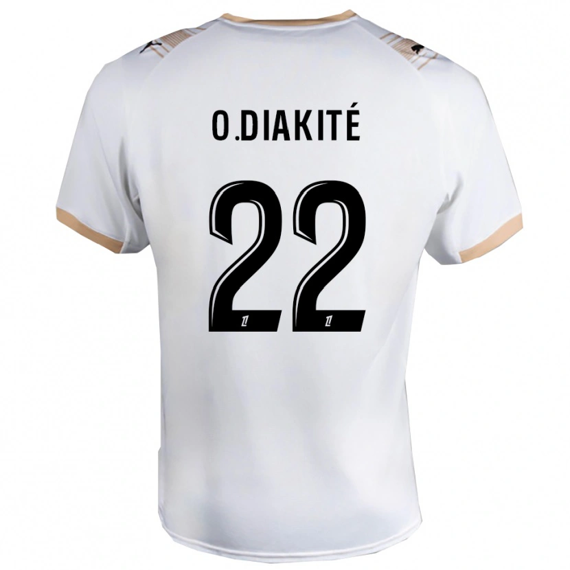 Danxen Kvinder Oumar Diakité #22 Hvid Sort Udebane Spillertrøjer 2025/26 Trøje T-Shirt