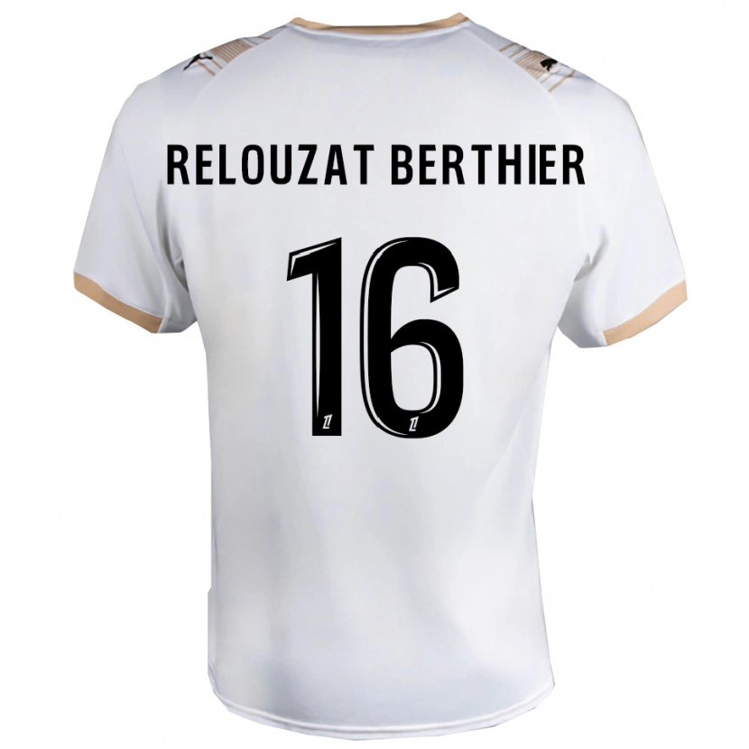Danxen Kvinder Maxime Relouzat Berthier #16 Hvid Sort Udebane Spillertrøjer 2025/26 Trøje T-Shirt