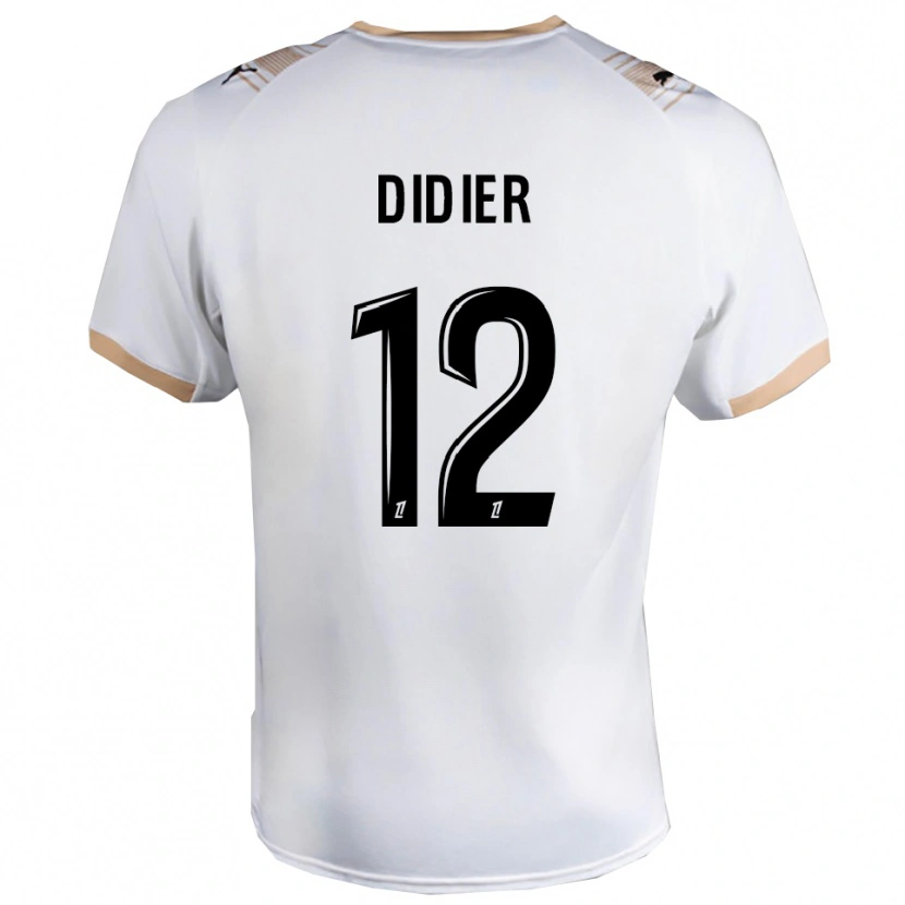Danxen Kvinder Haïlé Didier #12 Hvid Sort Udebane Spillertrøjer 2025/26 Trøje T-Shirt
