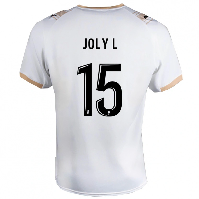 Danxen Kvinder Lou Ann Joly #15 Hvid Sort Udebane Spillertrøjer 2025/26 Trøje T-Shirt