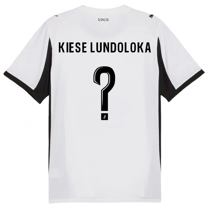 Danxen Kvinder Jeanslor Kiese Lundoloka #0 Hvid Sort Udebane Spillertrøjer 2025/26 Trøje T-Shirt