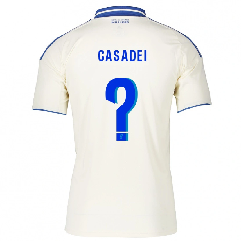 Danxen Kvinder Alexis Casadei #0 Champagne Blå Udebane Spillertrøjer 2025/26 Trøje T-Shirt
