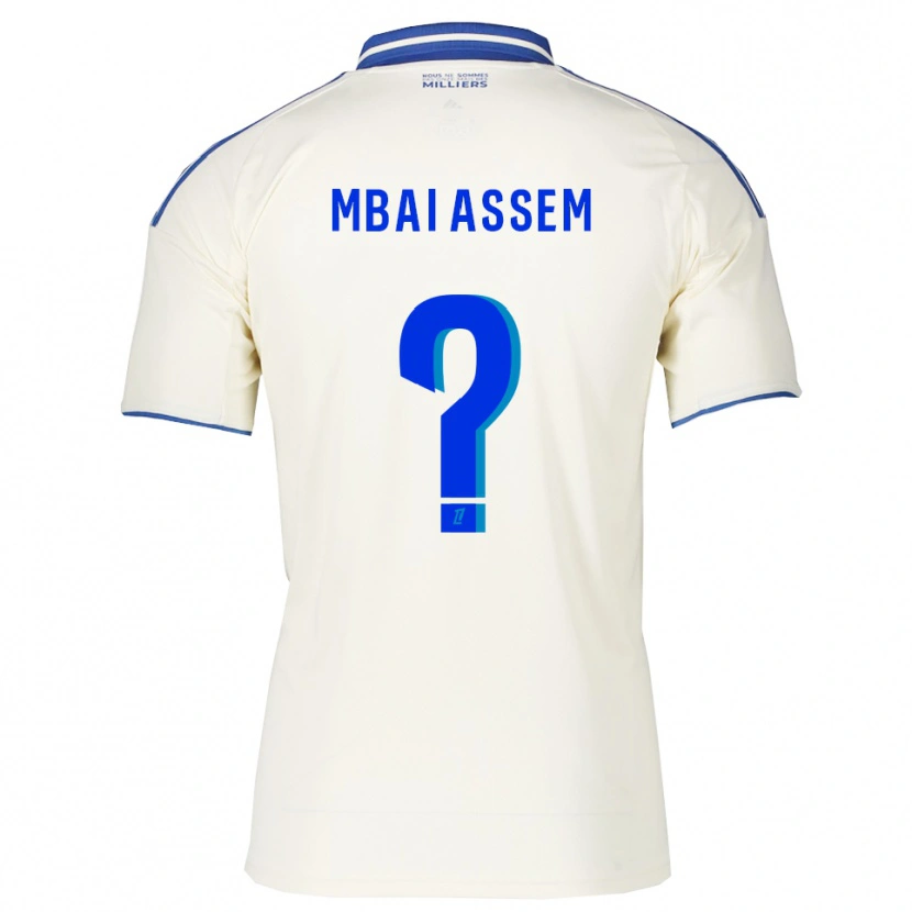 Danxen Kvinder Chris Mbaï-Assem #0 Champagne Blå Udebane Spillertrøjer 2025/26 Trøje T-Shirt