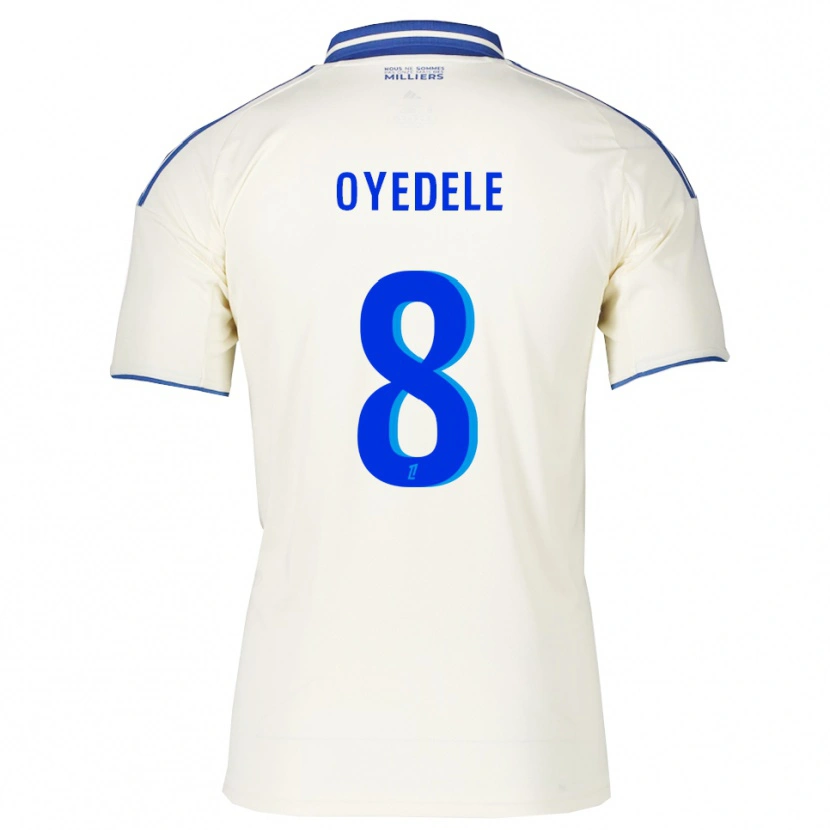 Danxen Kvinder Maxi Oyedele #8 Champagne Blå Udebane Spillertrøjer 2025/26 Trøje T-Shirt