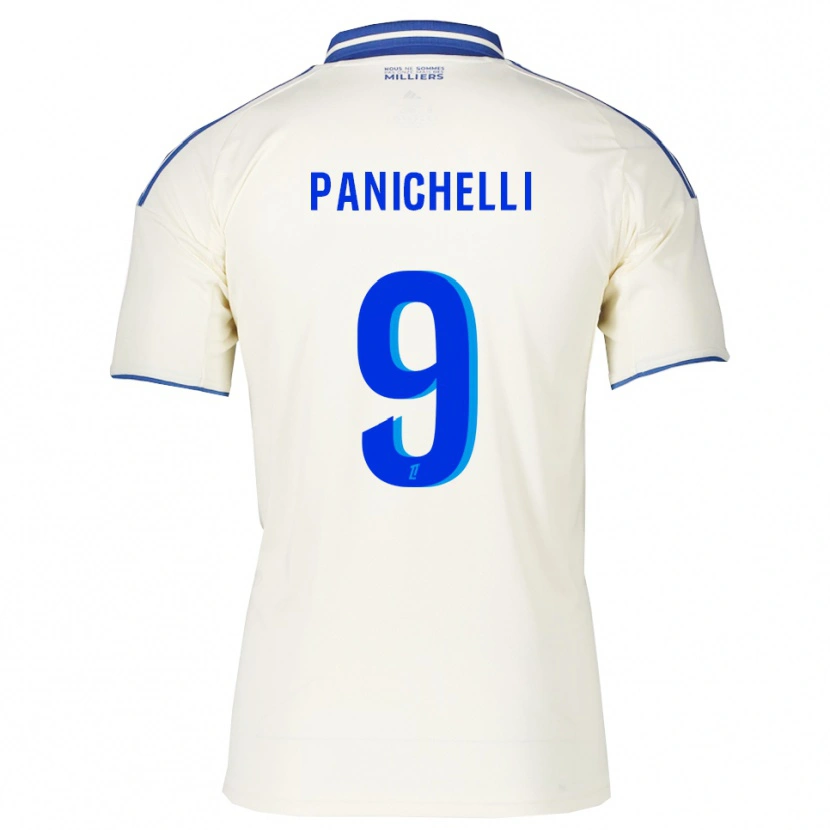 Danxen Kvinder Joaquín Panichelli #9 Champagne Blå Udebane Spillertrøjer 2025/26 Trøje T-Shirt