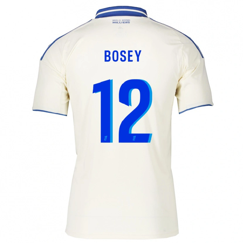 Danxen Kvinder Jean-Baptiste Bosey #12 Champagne Blå Udebane Spillertrøjer 2025/26 Trøje T-Shirt