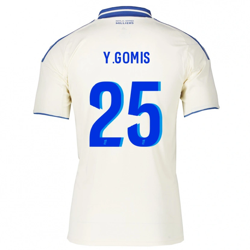 Danxen Kvinder Yoni Gomis #25 Champagne Blå Udebane Spillertrøjer 2025/26 Trøje T-Shirt