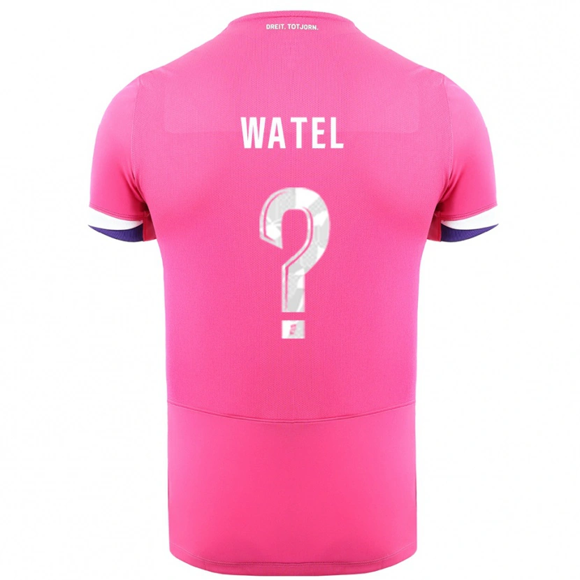 Danxen Kvinder Kylian Watel #0 Pink Hvid Udebane Spillertrøjer 2025/26 Trøje T-Shirt