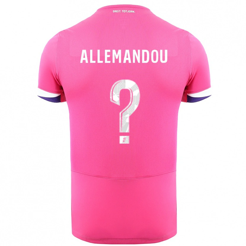 Danxen Kvinder Teddy Allemandou #0 Pink Hvid Udebane Spillertrøjer 2025/26 Trøje T-Shirt