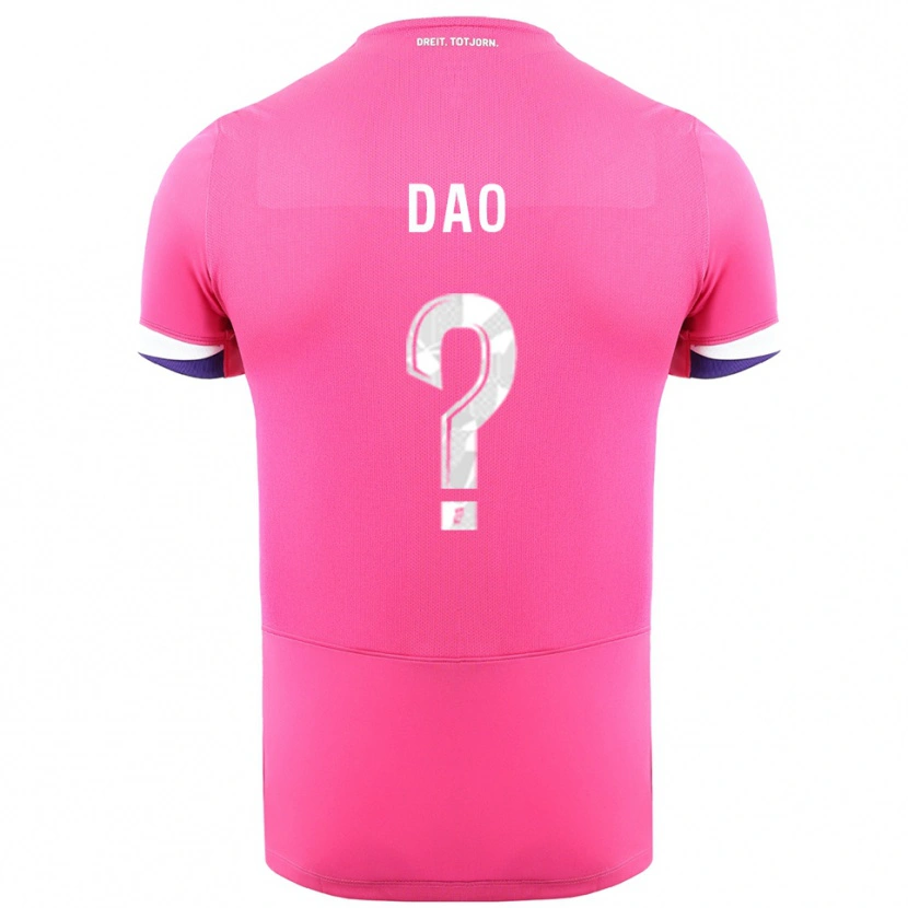 Danxen Kvinder Elyess Dao #0 Pink Hvid Udebane Spillertrøjer 2025/26 Trøje T-Shirt