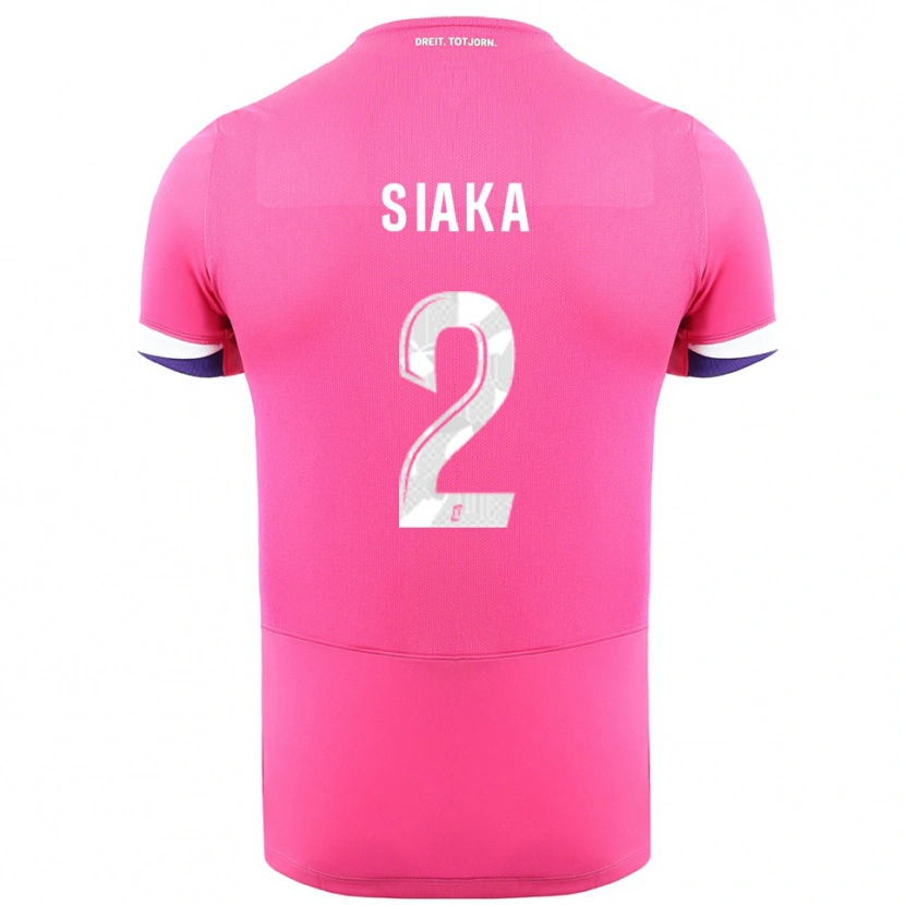 Danxen Kvinder Nazihary Siaka #2 Pink Hvid Udebane Spillertrøjer 2025/26 Trøje T-Shirt