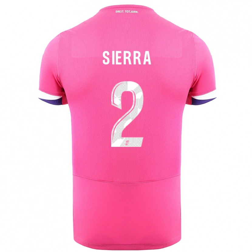 Danxen Kvinder Pauline Sierra #2 Pink Hvid Udebane Spillertrøjer 2025/26 Trøje T-Shirt