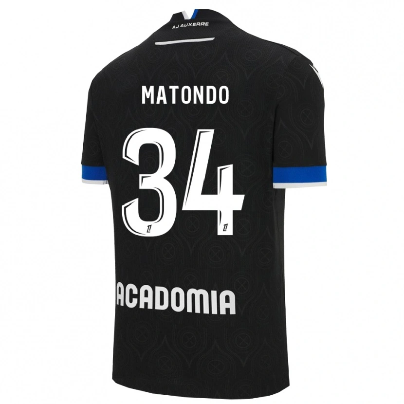 Danxen Kvinder Rudy Matondo #34 Sort Hvid Udebane Spillertrøjer 2025/26 Trøje T-Shirt