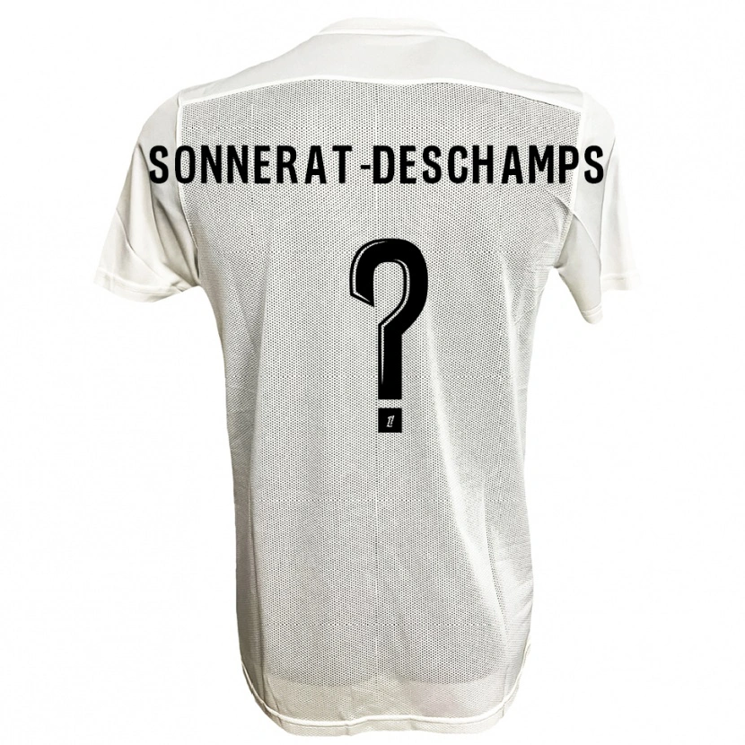 Danxen Kvinder Nattio Sonnerat-Deschamps #0 Sort Hvid Udebane Spillertrøjer 2025/26 Trøje T-Shirt