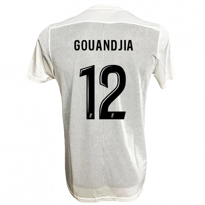 Danxen Kvinder Brady Gouandjia #12 Sort Hvid Udebane Spillertrøjer 2025/26 Trøje T-Shirt