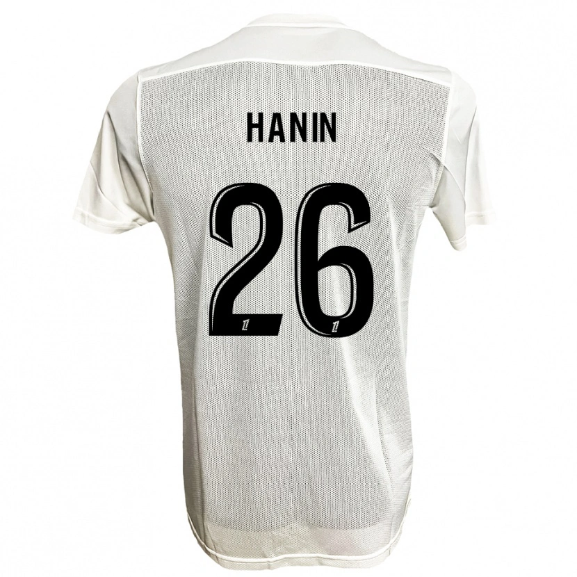 Danxen Kvinder Florent Hanin #26 Sort Hvid Udebane Spillertrøjer 2025/26 Trøje T-Shirt
