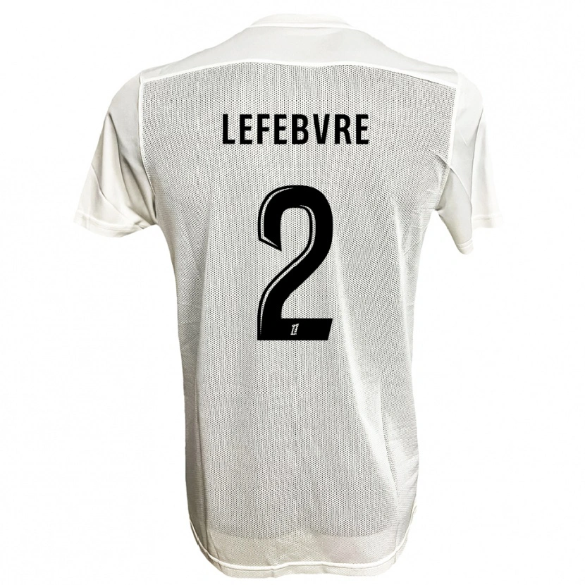 Danxen Kvinder Théo Lefebvre #2 Sort Hvid Udebane Spillertrøjer 2025/26 Trøje T-Shirt