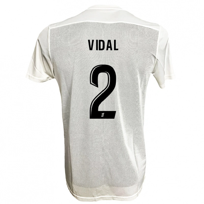 Danxen Kvinder Abdaiyaan Vidal #2 Sort Hvid Udebane Spillertrøjer 2025/26 Trøje T-Shirt
