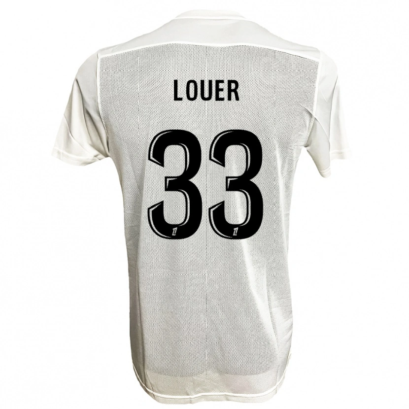 Danxen Kvinder Marius Louër #33 Sort Hvid Udebane Spillertrøjer 2025/26 Trøje T-Shirt