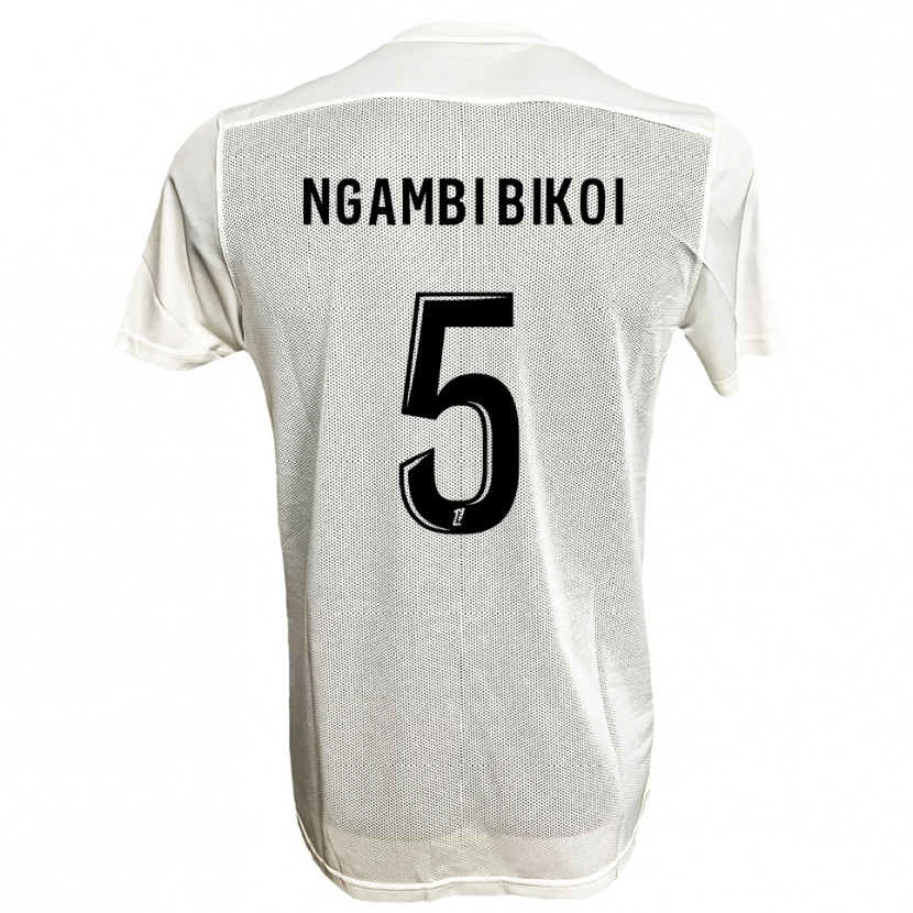 Danxen Kvinder Christian Ngambi Bikoi #5 Sort Hvid Udebane Spillertrøjer 2025/26 Trøje T-Shirt