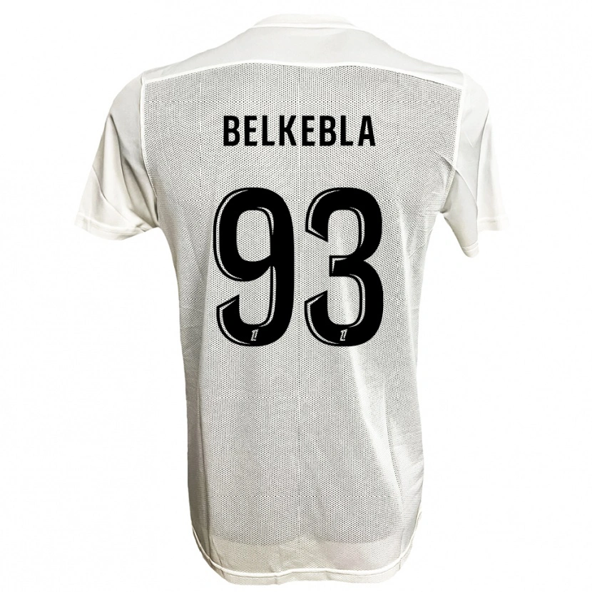 Danxen Kvinder Haris Belkebla #93 Sort Hvid Udebane Spillertrøjer 2025/26 Trøje T-Shirt