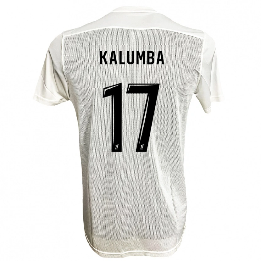 Danxen Kvinder Justin Kalumba #17 Sort Hvid Udebane Spillertrøjer 2025/26 Trøje T-Shirt