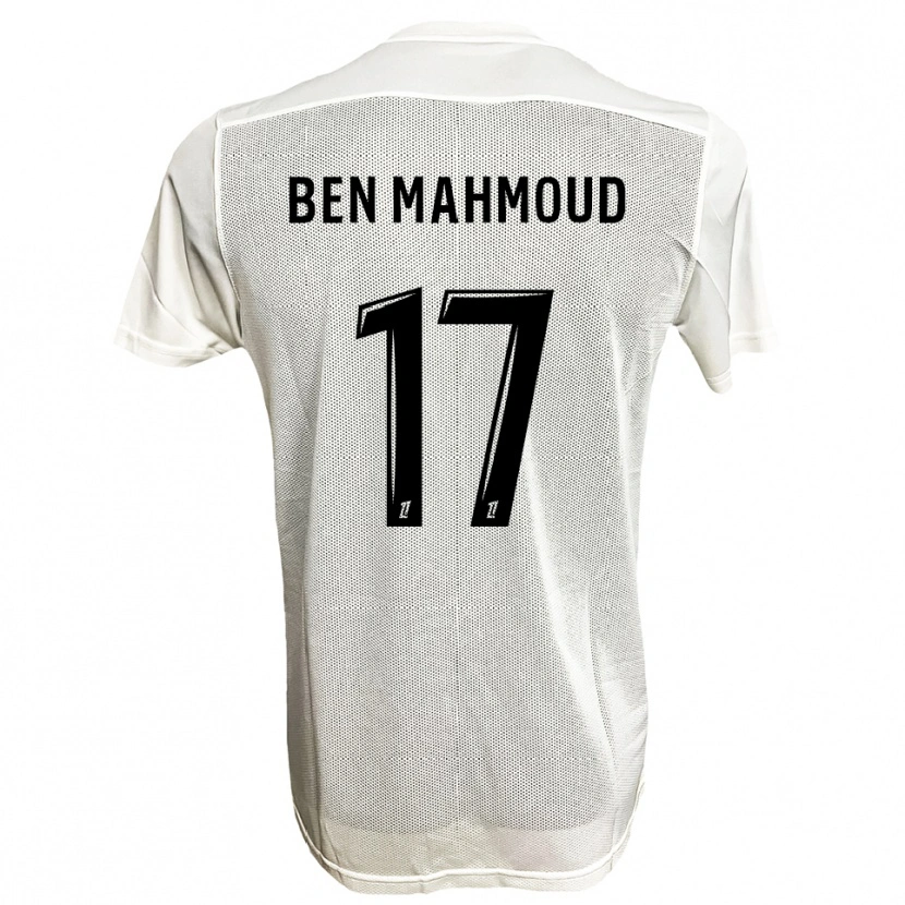 Danxen Kvinder Yessine Ben Mahmoud #17 Sort Hvid Udebane Spillertrøjer 2025/26 Trøje T-Shirt