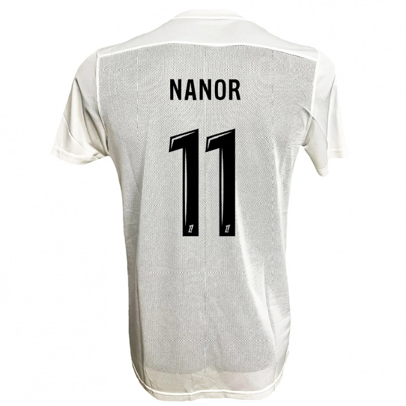 Danxen Kvinder Enzo Nanor #11 Sort Hvid Udebane Spillertrøjer 2025/26 Trøje T-Shirt