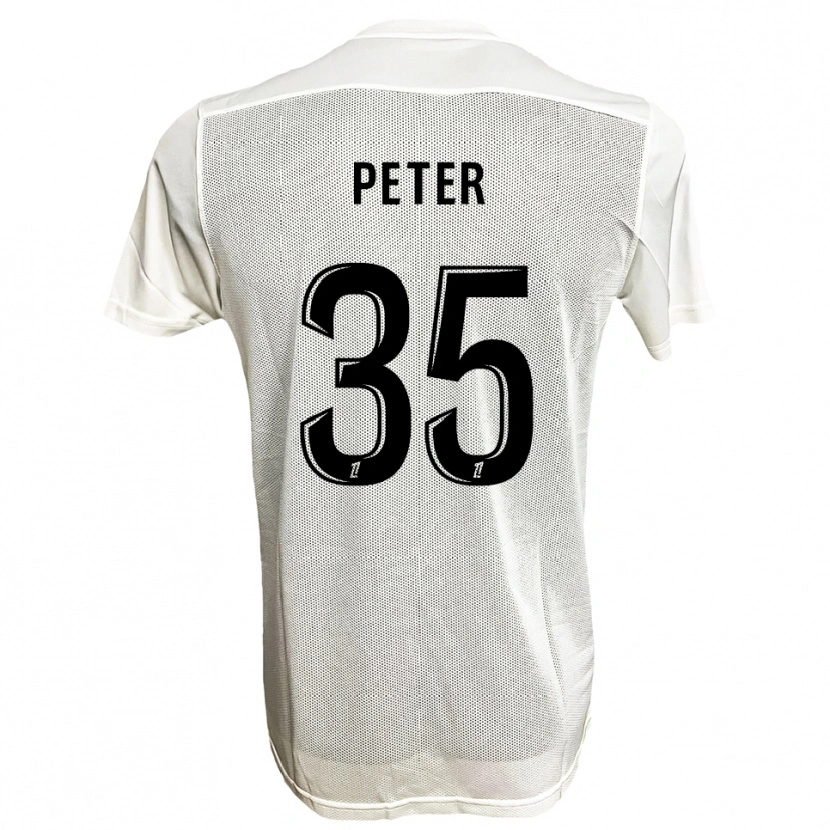 Danxen Kvinder Prosper Peter #35 Sort Hvid Udebane Spillertrøjer 2025/26 Trøje T-Shirt