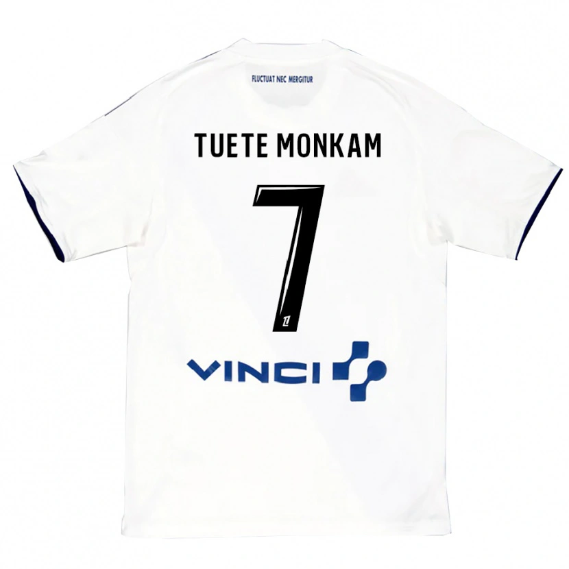 Danxen Kvinder Malcolm Tuete Monkam #7 Hvid Blå Udebane Spillertrøjer 2025/26 Trøje T-Shirt