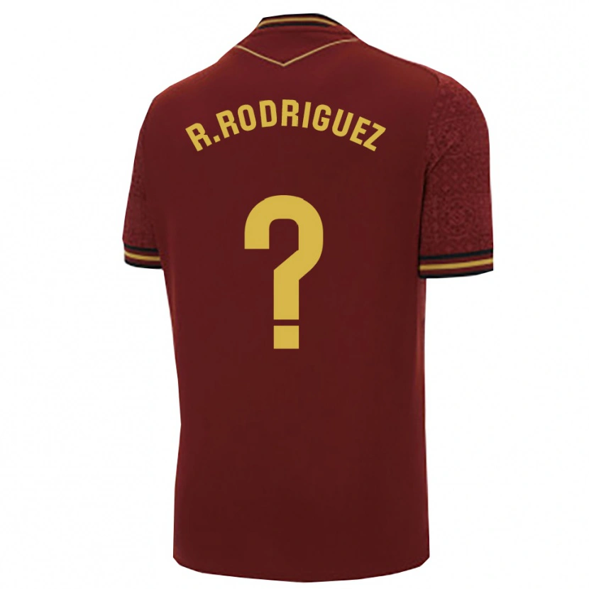 Danxen Kvinder Ramón Rodríguez #0 Bordeaux Guld Udebane Spillertrøjer 2025/26 Trøje T-Shirt