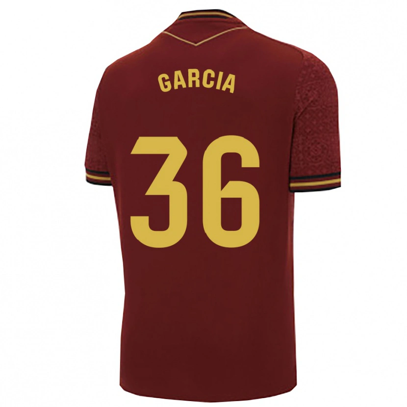 Danxen Kvinder David García #36 Bordeaux Guld Udebane Spillertrøjer 2025/26 Trøje T-Shirt