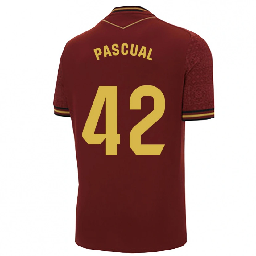 Danxen Kvinder García Pascual #42 Bordeaux Guld Udebane Spillertrøjer 2025/26 Trøje T-Shirt