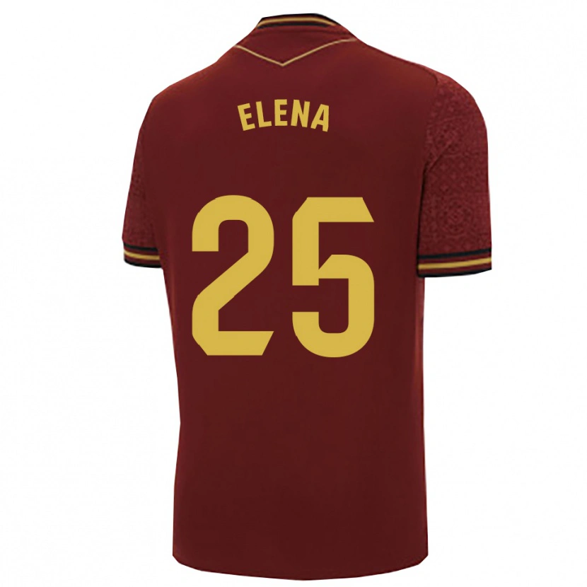 Danxen Kvinder Elena Gómez Labrador #25 Bordeaux Guld Udebane Spillertrøjer 2025/26 Trøje T-Shirt