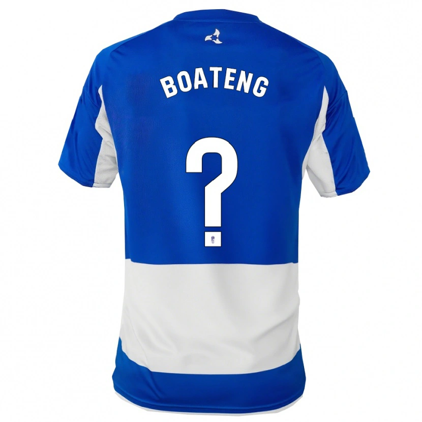 Danxen Kvinder Robin Boateng #0 Blå Hvid Udebane Spillertrøjer 2025/26 Trøje T-Shirt