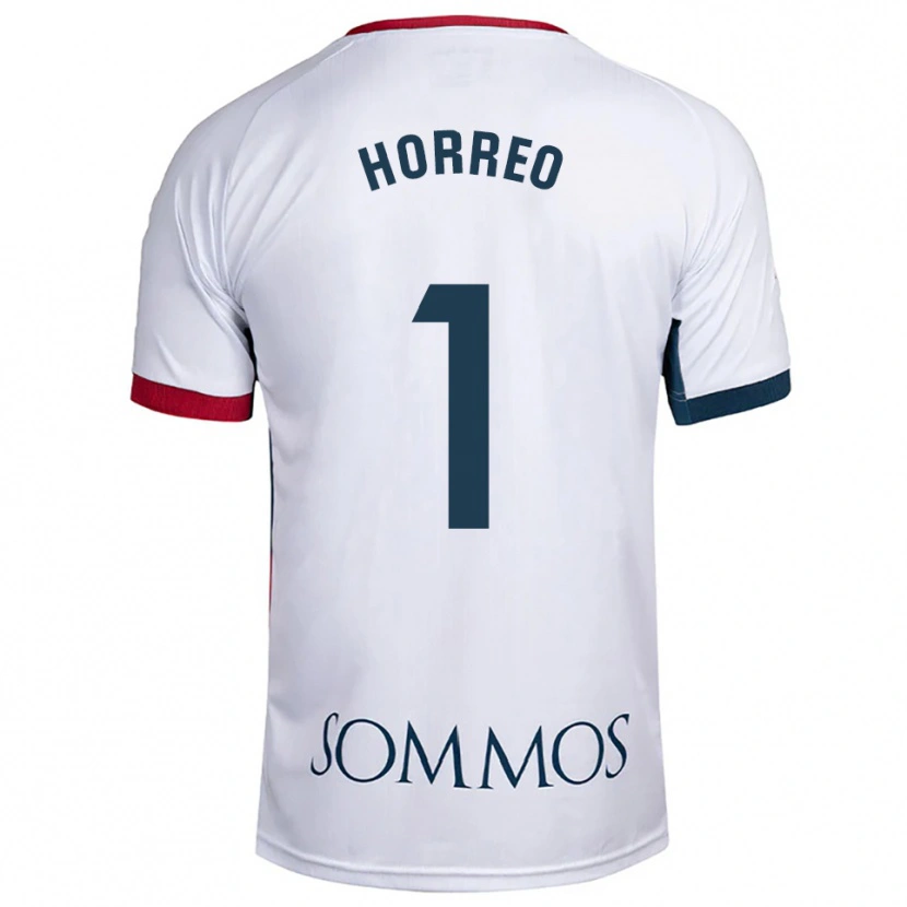 Danxen Kvinder Berto Hórreo #1 Hvid Rød Udebane Spillertrøjer 2025/26 Trøje T-Shirt