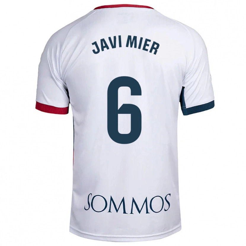 Danxen Kvinder Javi Mier #6 Hvid Rød Udebane Spillertrøjer 2025/26 Trøje T-Shirt