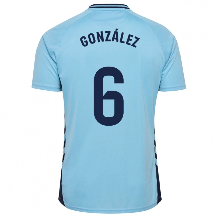 Danxen Kvinder Fabio González #6 Himmelblå Udebane Spillertrøjer 2025/26 Trøje T-Shirt