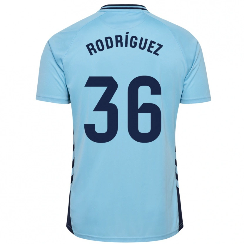 Danxen Kvinder Arturo Rodríguez #36 Himmelblå Udebane Spillertrøjer 2025/26 Trøje T-Shirt
