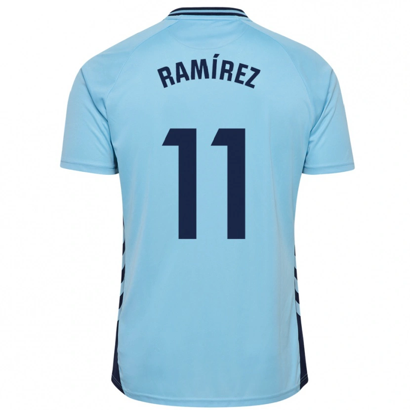 Danxen Kvinder Benito Ramírez #11 Himmelblå Udebane Spillertrøjer 2025/26 Trøje T-Shirt