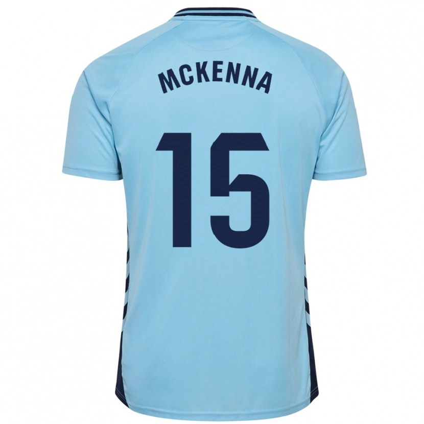 Danxen Kvinder Scott Mckenna #15 Himmelblå Udebane Spillertrøjer 2025/26 Trøje T-Shirt