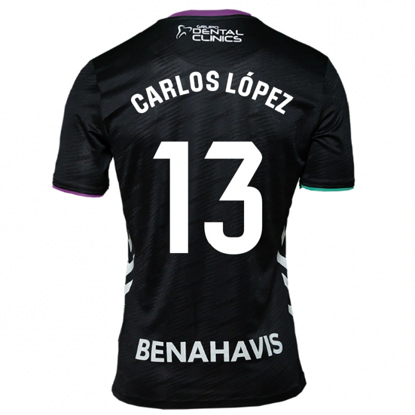 Danxen Kvinder Carlos López #13 Sort Lilla Grøn Udebane Spillertrøjer 2025/26 Trøje T-Shirt