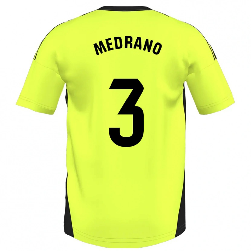 Danxen Kvinder Fernando Medrano #3 Fluorescerende Gul Udebane Spillertrøjer 2025/26 Trøje T-Shirt