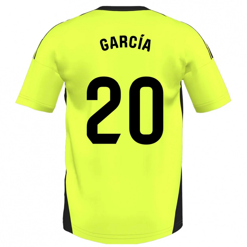 Danxen Kvinder Alberto García #20 Fluorescerende Gul Udebane Spillertrøjer 2025/26 Trøje T-Shirt