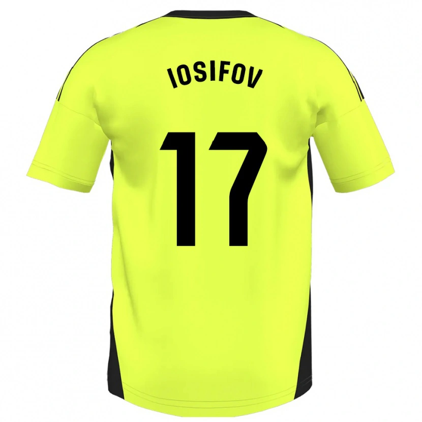 Danxen Kvinder Nikita Iosifov #17 Fluorescerende Gul Udebane Spillertrøjer 2025/26 Trøje T-Shirt