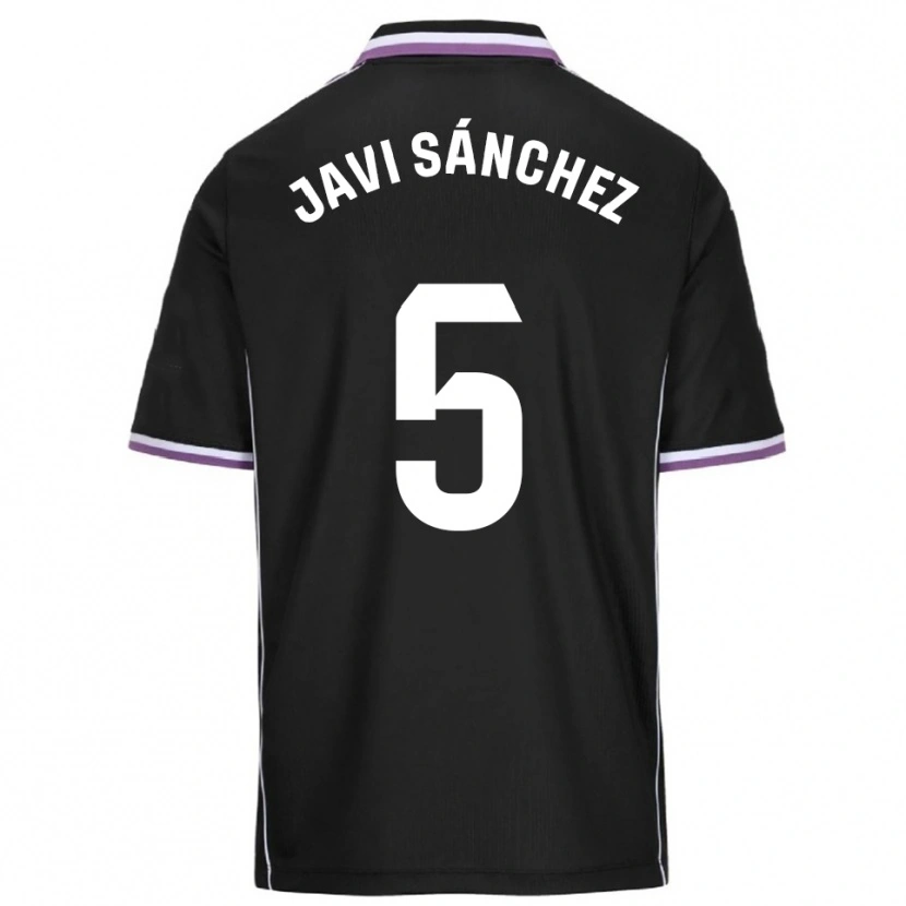 Danxen Kvinder Javi Sánchez #5 Lilla Sort Udebane Spillertrøjer 2025/26 Trøje T-Shirt