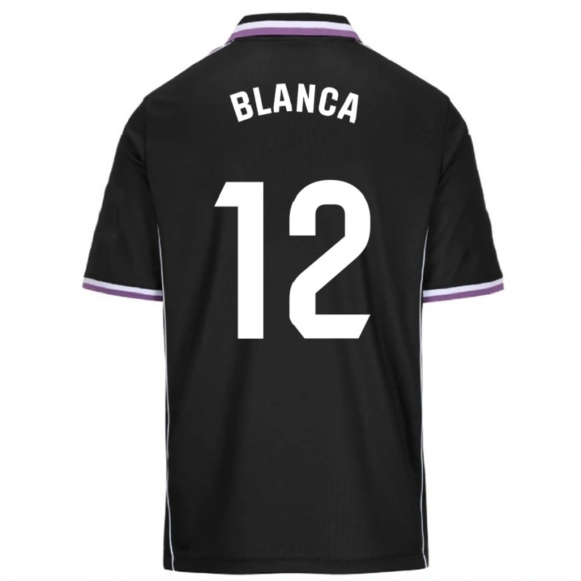 Danxen Kvinder Blanca Serrano Llanos #12 Lilla Sort Udebane Spillertrøjer 2025/26 Trøje T-Shirt