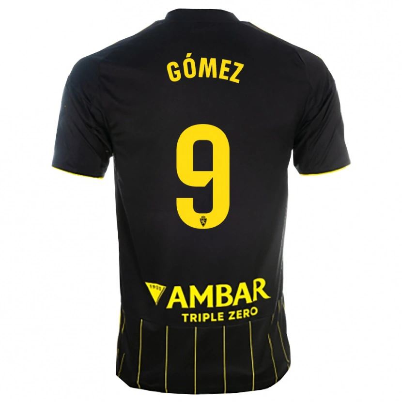 Danxen Kvinder Dani Gómez #9 Sort Gul Udebane Spillertrøjer 2025/26 Trøje T-Shirt