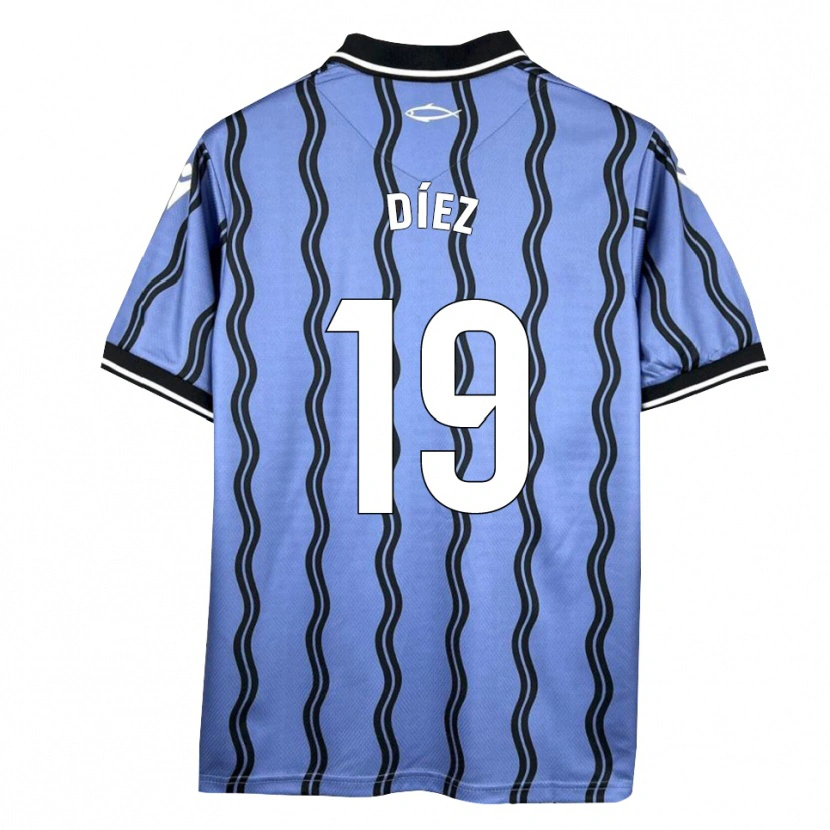 Danxen Kvinder Rubén Díez #19 Mørkeblå Sort Udebane Spillertrøjer 2025/26 Trøje T-Shirt